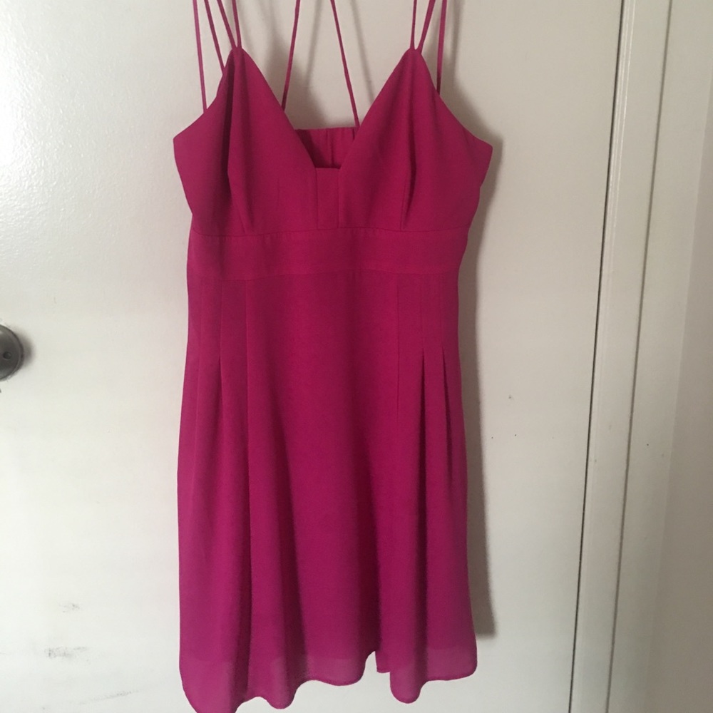 Express Fuchsia Strappy Dress